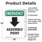 Signmission Assembly Point (Down Arrow) With Symbol, 10 in W x Rectangle, Plastic OS-2PACK-EM-P-1014-V-10429 - alternate 5